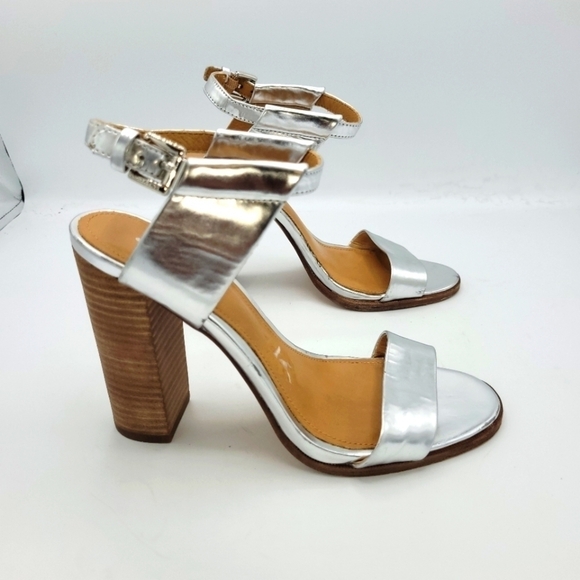 Coach Metallic/Silver Lexey Sandals Size 7 B - Picture 5 of 16